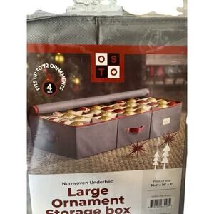 OSTO Nonwoven Under bed Ornament (72) Storage Box NEW In Original Pkg Gray